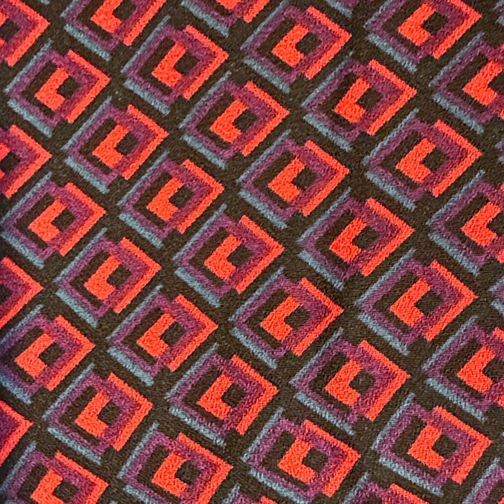 Daniel Rainn Red Patterned Geometric Blouse - image 3